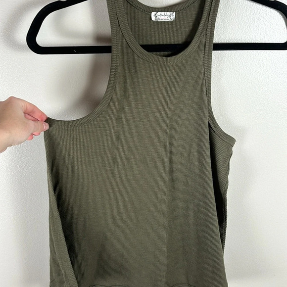 Free People Ribber Swing Olive Green Tank Top - Picture 3 of 7